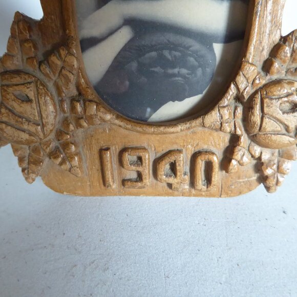 VINTAGE OOAK POST MORTEM MEMENTO MORI PHOTOGRAPH WOOD FRAME ODDITY HORROR SET - Picture 7 of 15